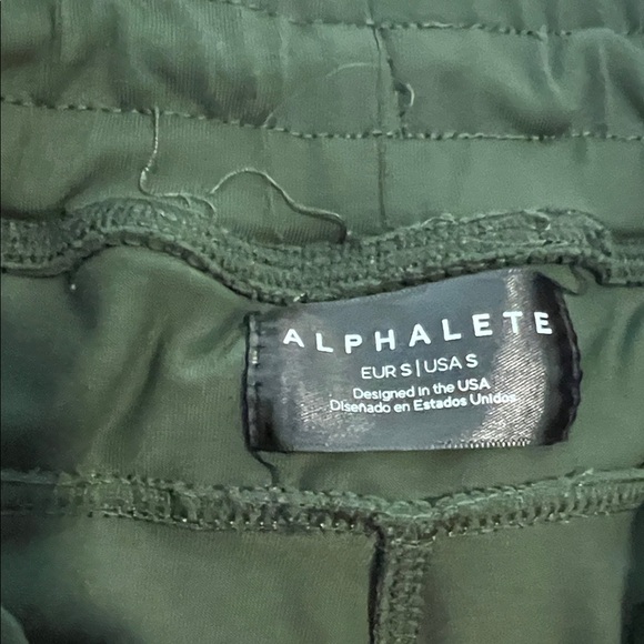 Alphalete Women’s Olive Green Joggers S two front zip pockets two back pockets - Picture 5 of 8